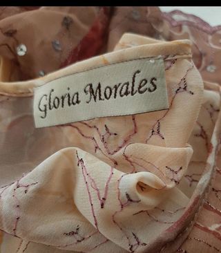Blusa Gloria Morales beige y marrón