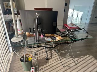 Mesa escritorio cristal moderna