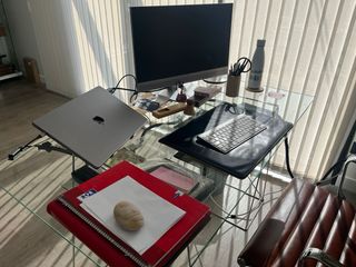 Mesa escritorio cristal moderna