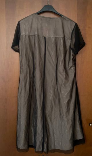 Abito longette beige e nero