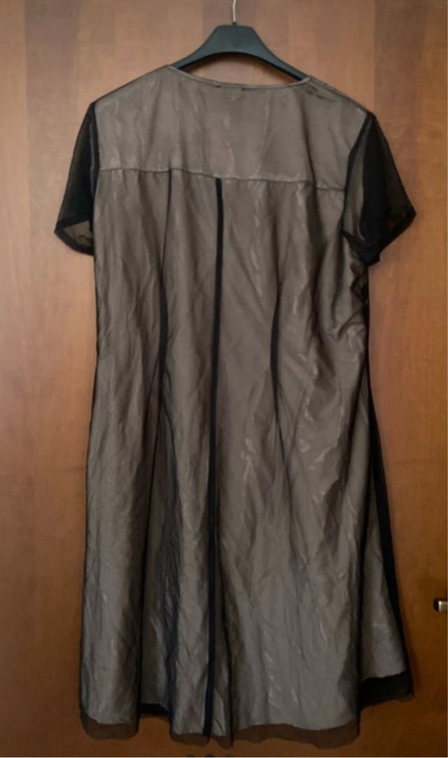 Abito longette beige e nero