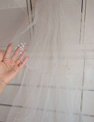 Velo novia blanco