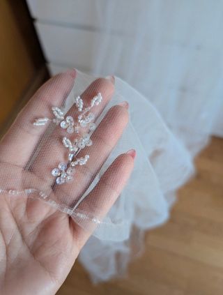 Velo novia blanco