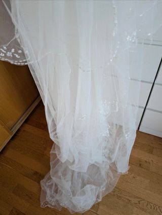Velo novia blanco