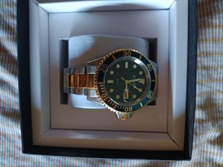 Reloj Duward bicolor dorado-plata