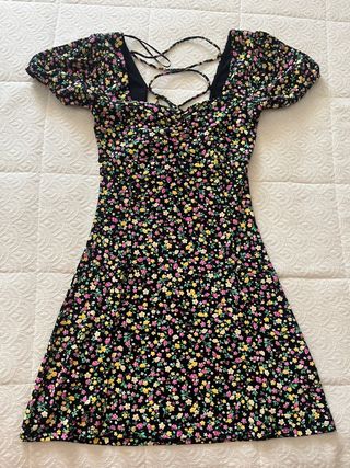Vestido floral negro - Talla S