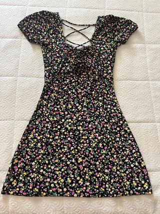 Vestido floral negro - Talla S