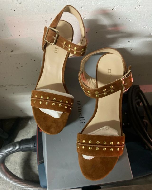 Sandali Minelli Marrone - Tacchi Quadrati