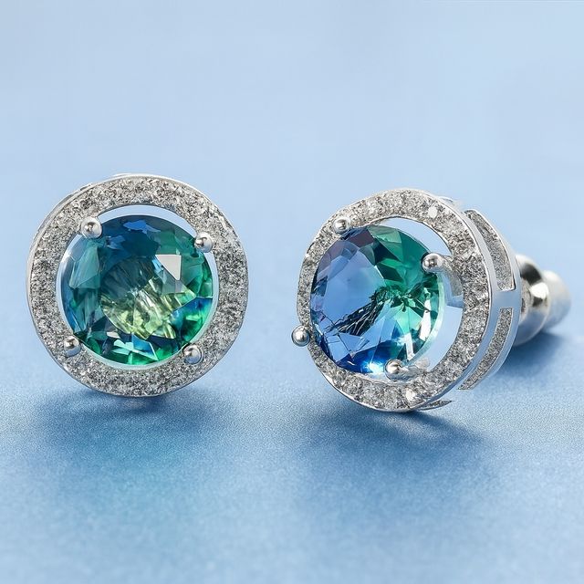 Juego de anillo y pendientes Plata de Piedra Lunar