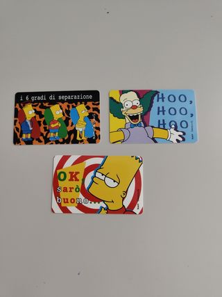 3 Carte Simpson vintage anni '90