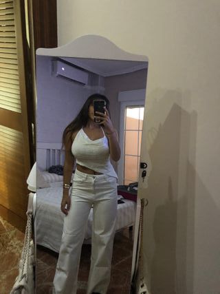 Top blanco halter