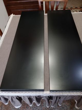 Mensole nere in legno massello