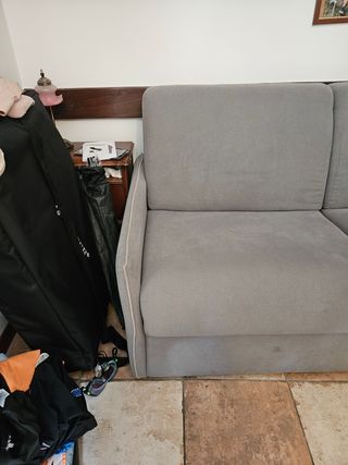 Divano letto grigio 2 posti