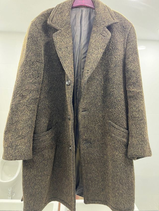 Abrigo mujer marrón verdoso