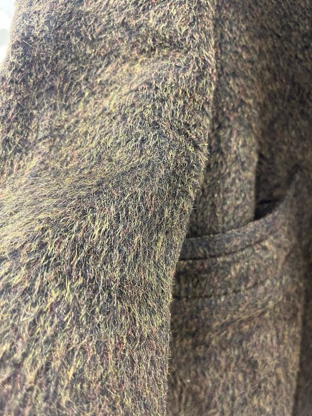 Abrigo mujer marrón verdoso