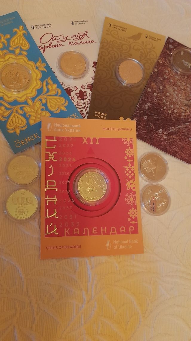Lote de monedas Ucrania 2022 - 2024 para Rui.