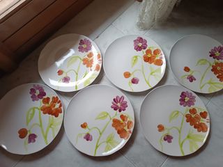 6 piatti ceramica 