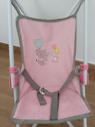 Carrito Muñecas Plegable Rosa