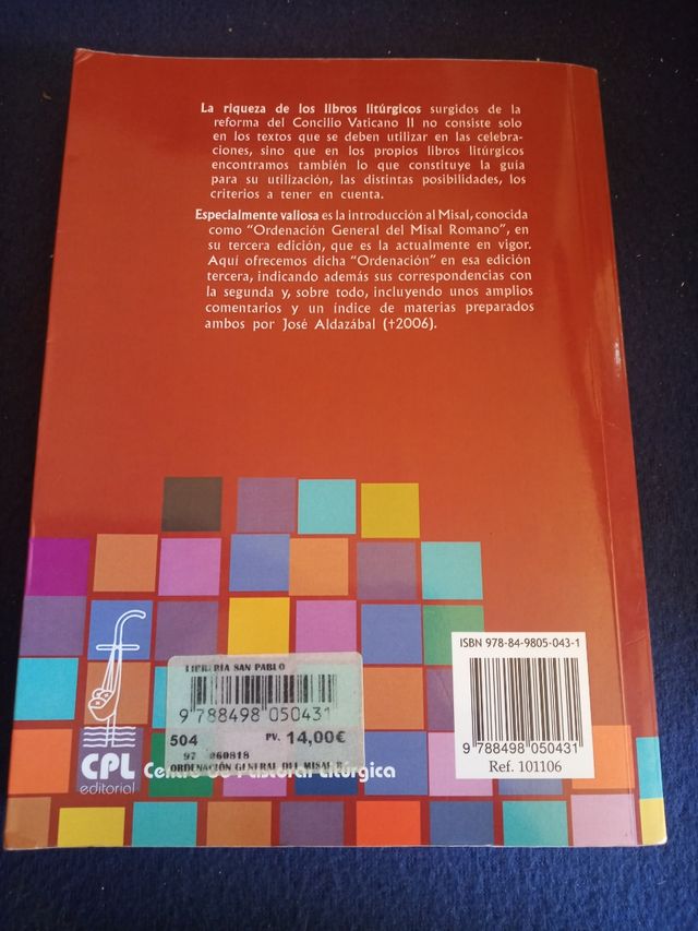 Odenacion general del Misal Romano