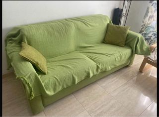 OFERTA !!!!!!!Sofá cama verde 2 plazas