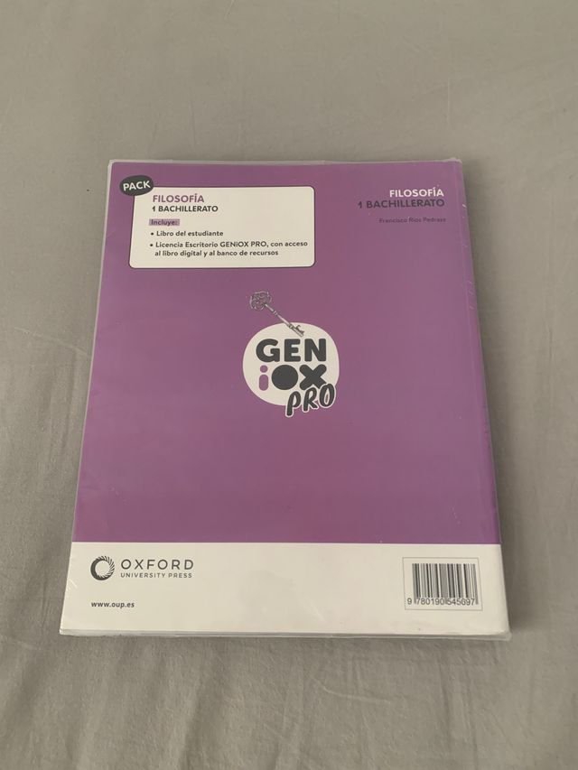 Libro filosofia 1º bachillerato oxford