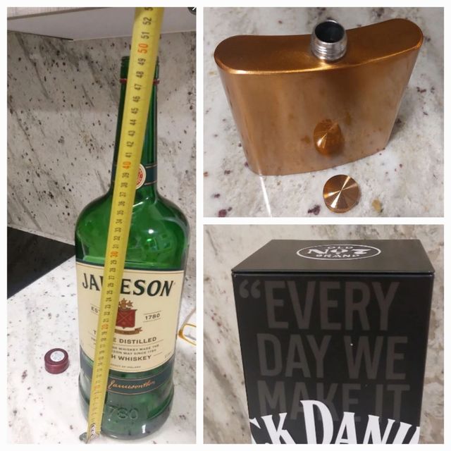 Lote Botella, Petaca y Caja