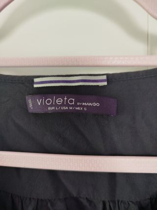 Blusa gris de Violeta By Mango - Talla L