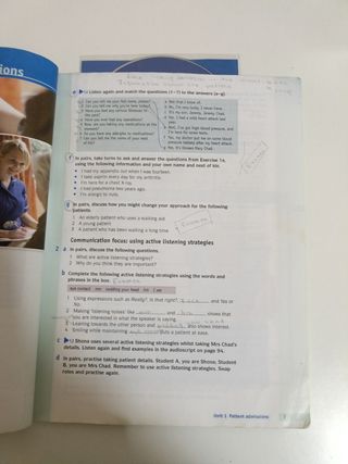 Libro de Cambridge english for nursing 