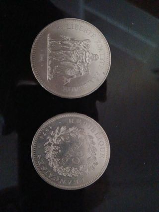 Monedas 50 francos Francia 1974