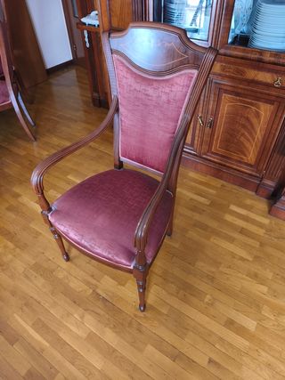 Conjunto mesa + 6 sillas roble