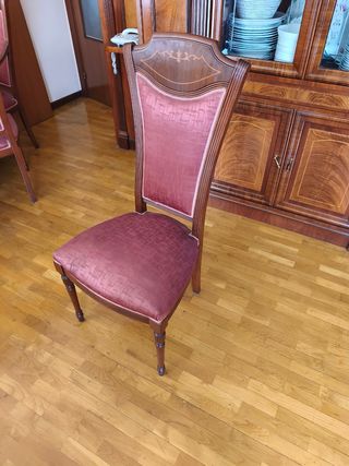 Conjunto mesa + 6 sillas roble