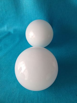 4 tulipas globo vidrio blanco