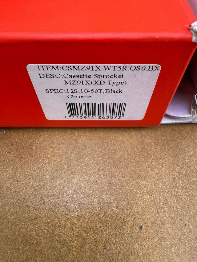 Cassette Sunrace 12v 50T