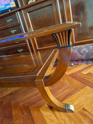 Mesa centro madera cristal