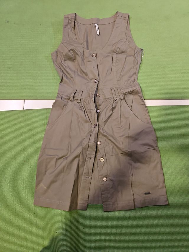 Vestido Pepe Jeans talla S - verde oliva