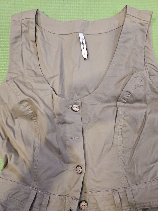 Vestido Pepe Jeans talla S - verde oliva