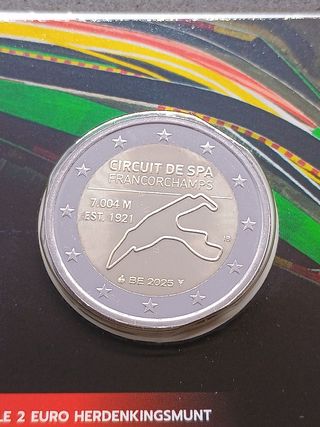 2€ Commemorativo Belgio 2025 Spa Francorchamps