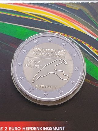 2€ Commemorativo Belgio 2025 Spa Francorchamps