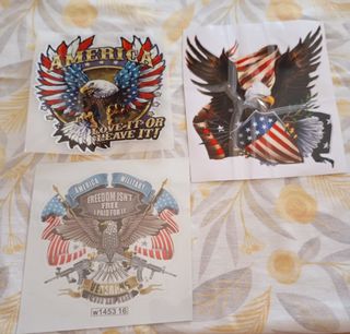 Adesivos Patrioticos EUA - 3 unidades