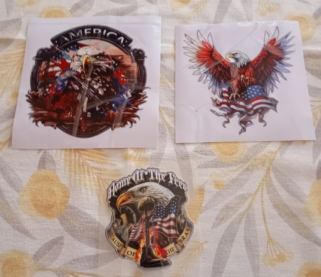 Adesivos Patrioticos EUA - 3 unidades