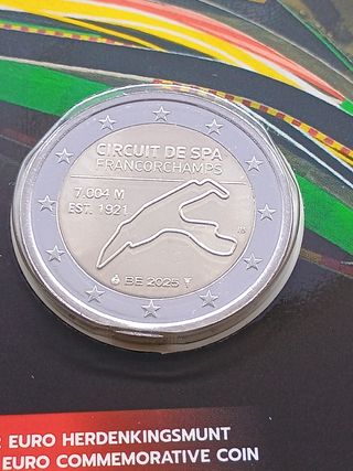 2€ Commemorativa Belgio 2025 Spa Francorchamps