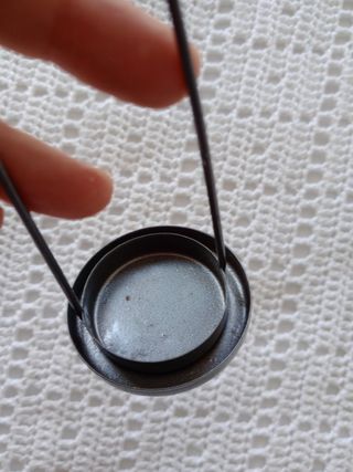 Portavelas metal plateado