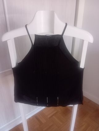Top negro Stradivarius - Talla S