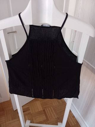 Top negro Stradivarius - Talla S
