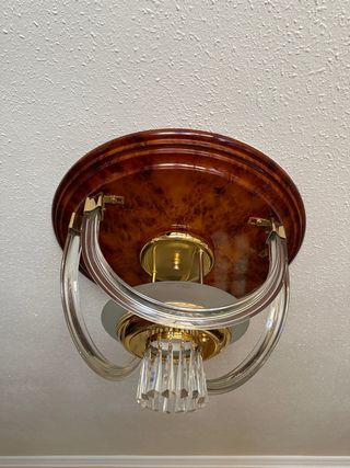 Lampara techo vintage dorada