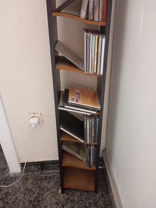 Estanteria CD - Madera negra y marrón