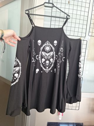 Vestido gótico de tirantes