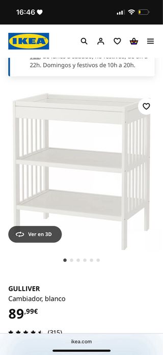 Cambiador bebé IKEA - Como nuevo