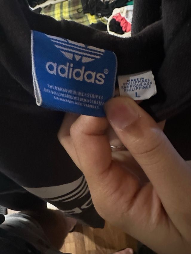 Felpa Adidas nera tg L