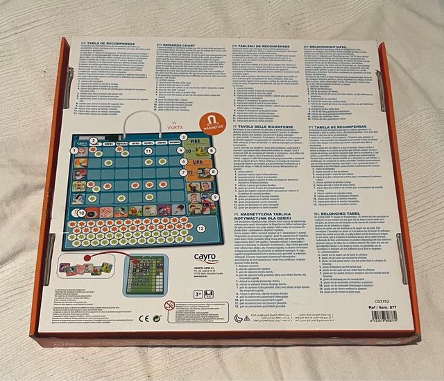 Tabla recompensas niños - Cayro